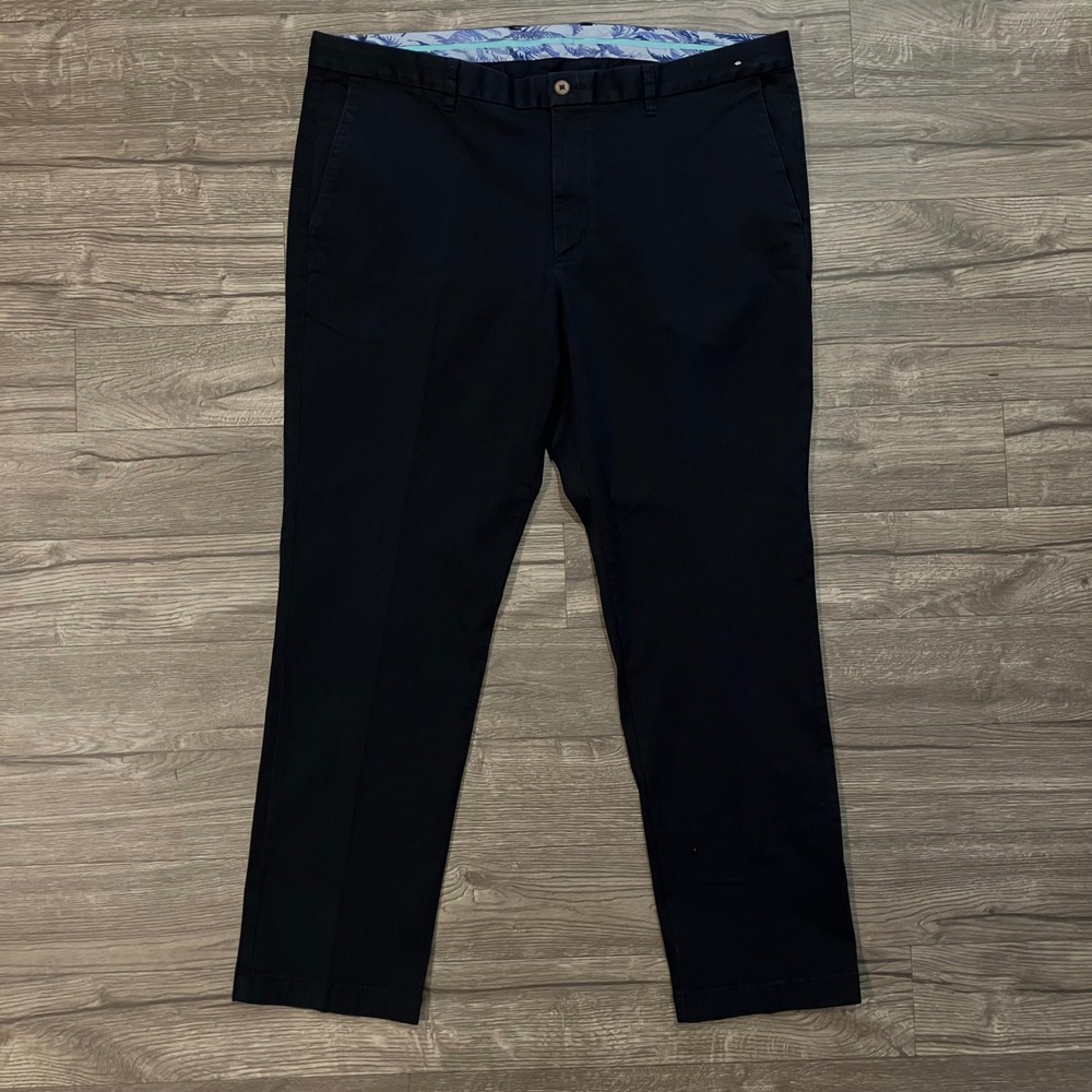 Tommy Bahama Boracay Flat Front Chino Pants Men's Size 40x30 Black Stretch